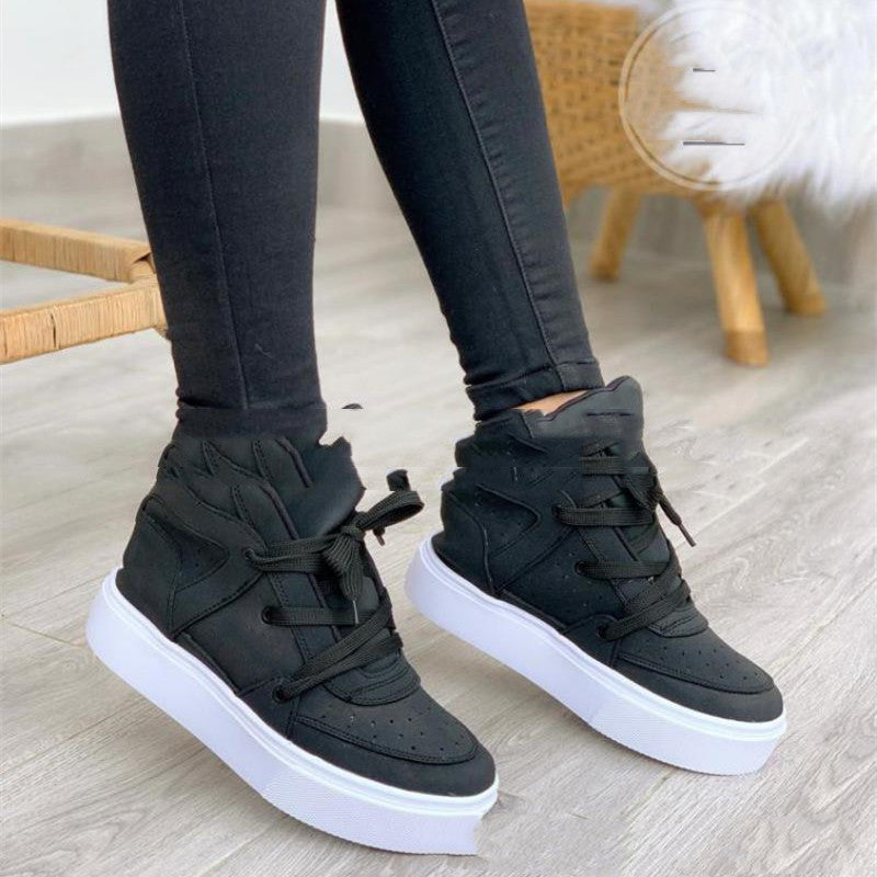 Breathable Casual Shoes Lace Up White Shoes