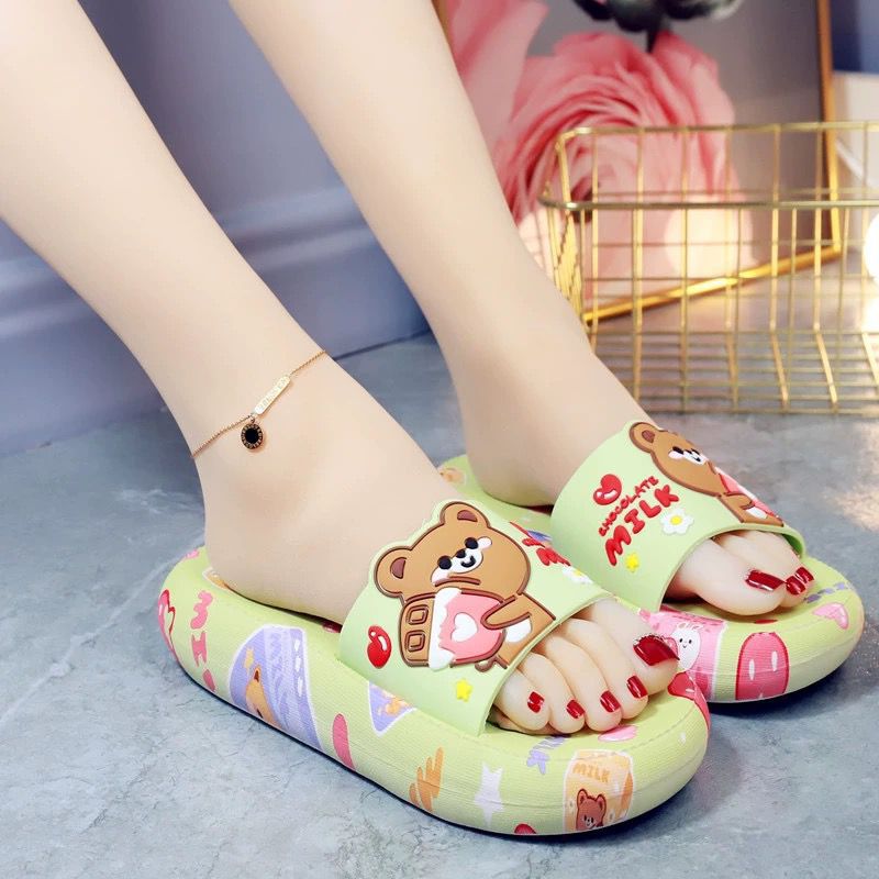Cartoon Thick Flip-flops Home Indoor Non-slip Soft Bottom