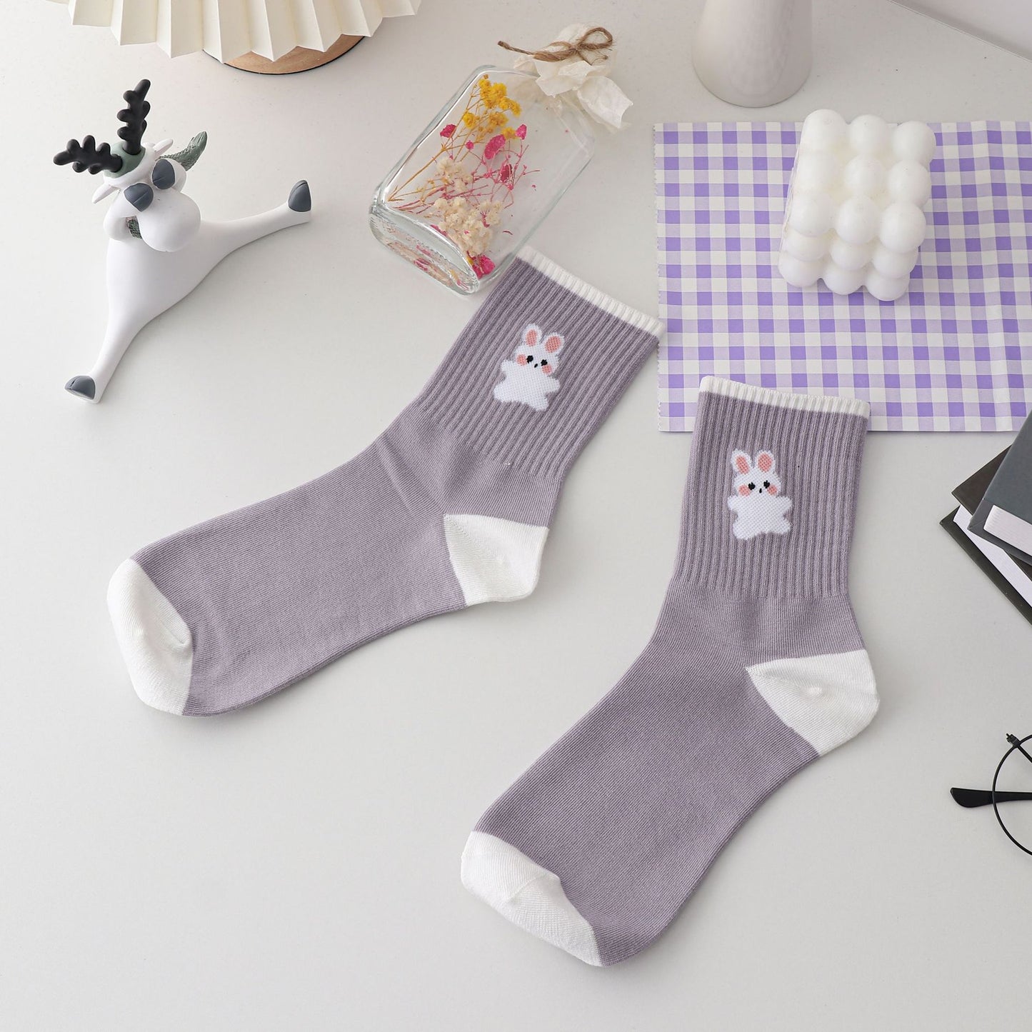 Purple Socks Women's Mid Tube Stockings