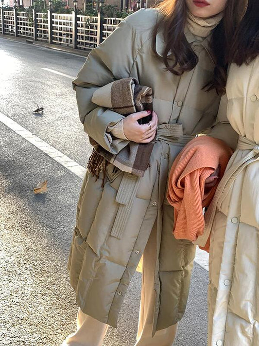 White Duck Down Mid-length Small Jacket