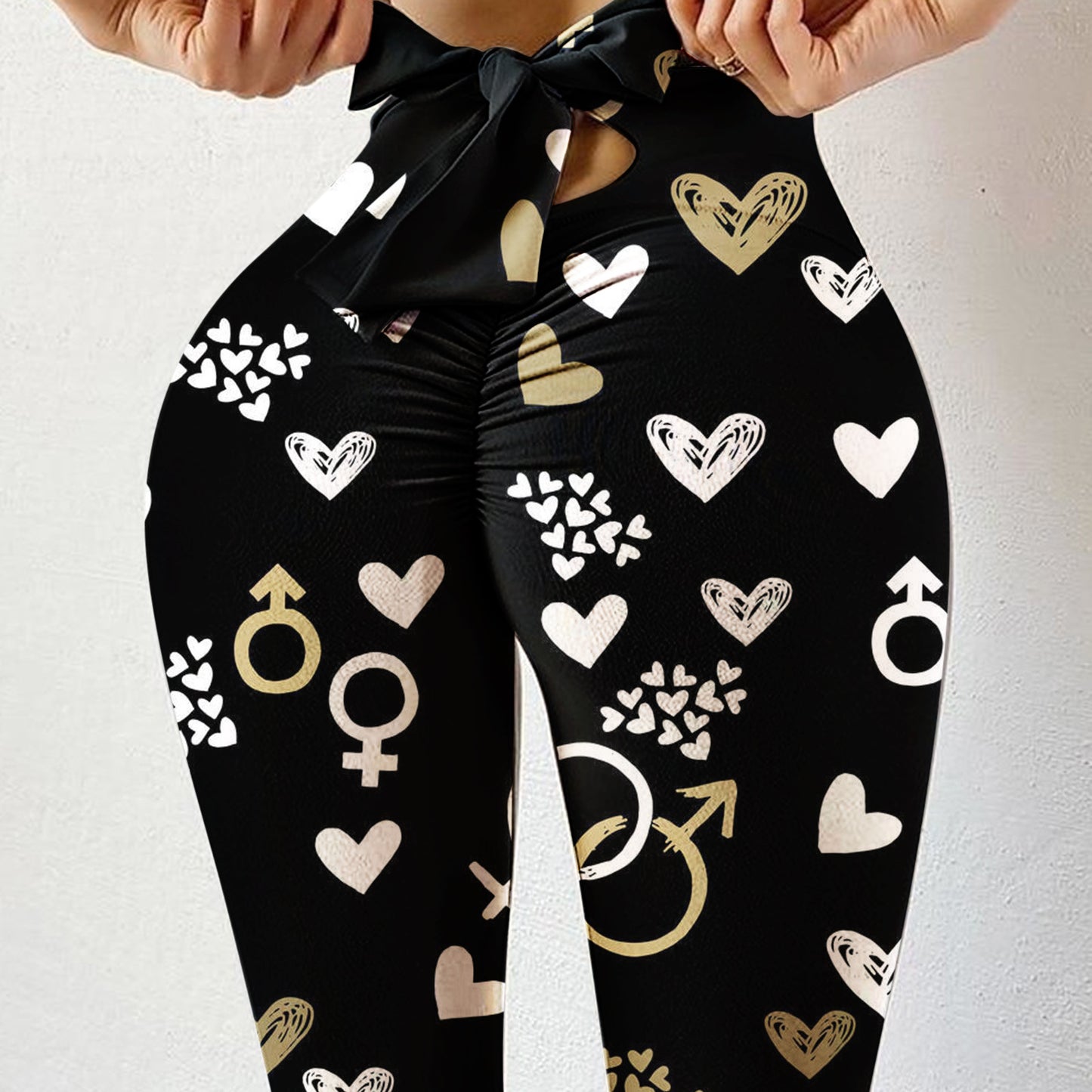 Printed Wrinkled Butterfly Peach Heart Print