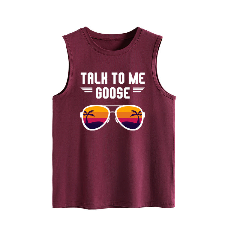Letter Sleeveless Strap European And American Women's Top