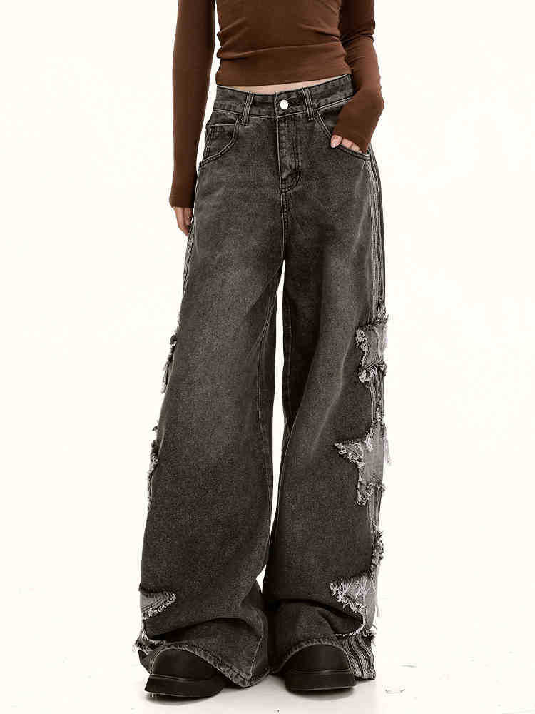Loose Slimming  Draping Wide-leg Floor-length Pants