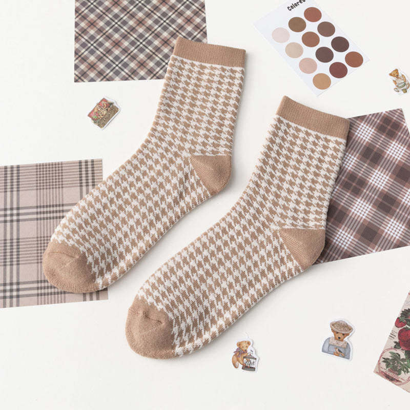 Female Female Middle Tube Cartoon Extra Thick Warm-keeping Socks
