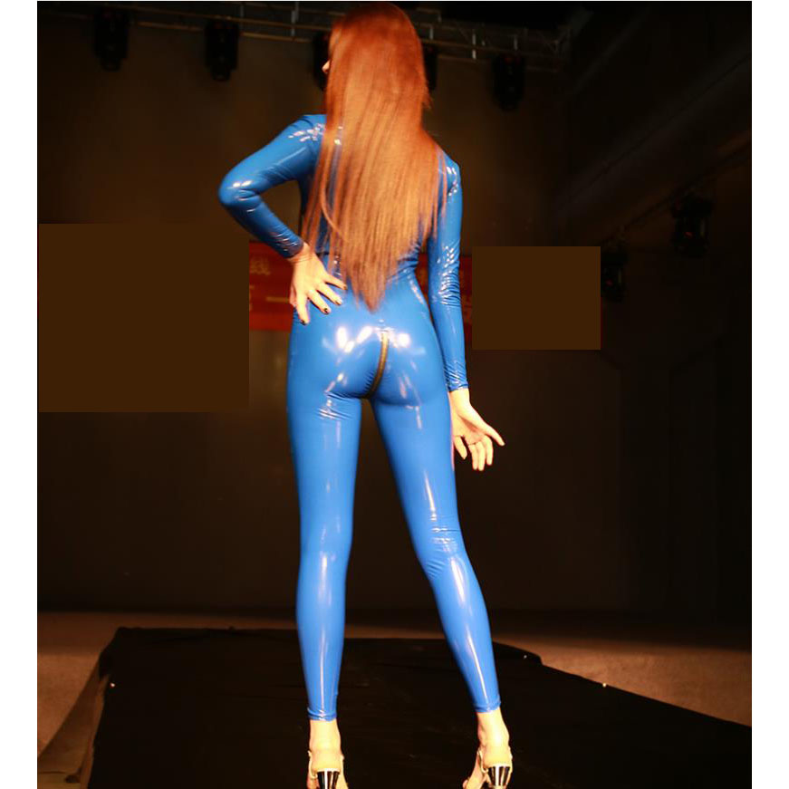 Mirror Latex Ammonia Full Body One Piece Catwalk Tights