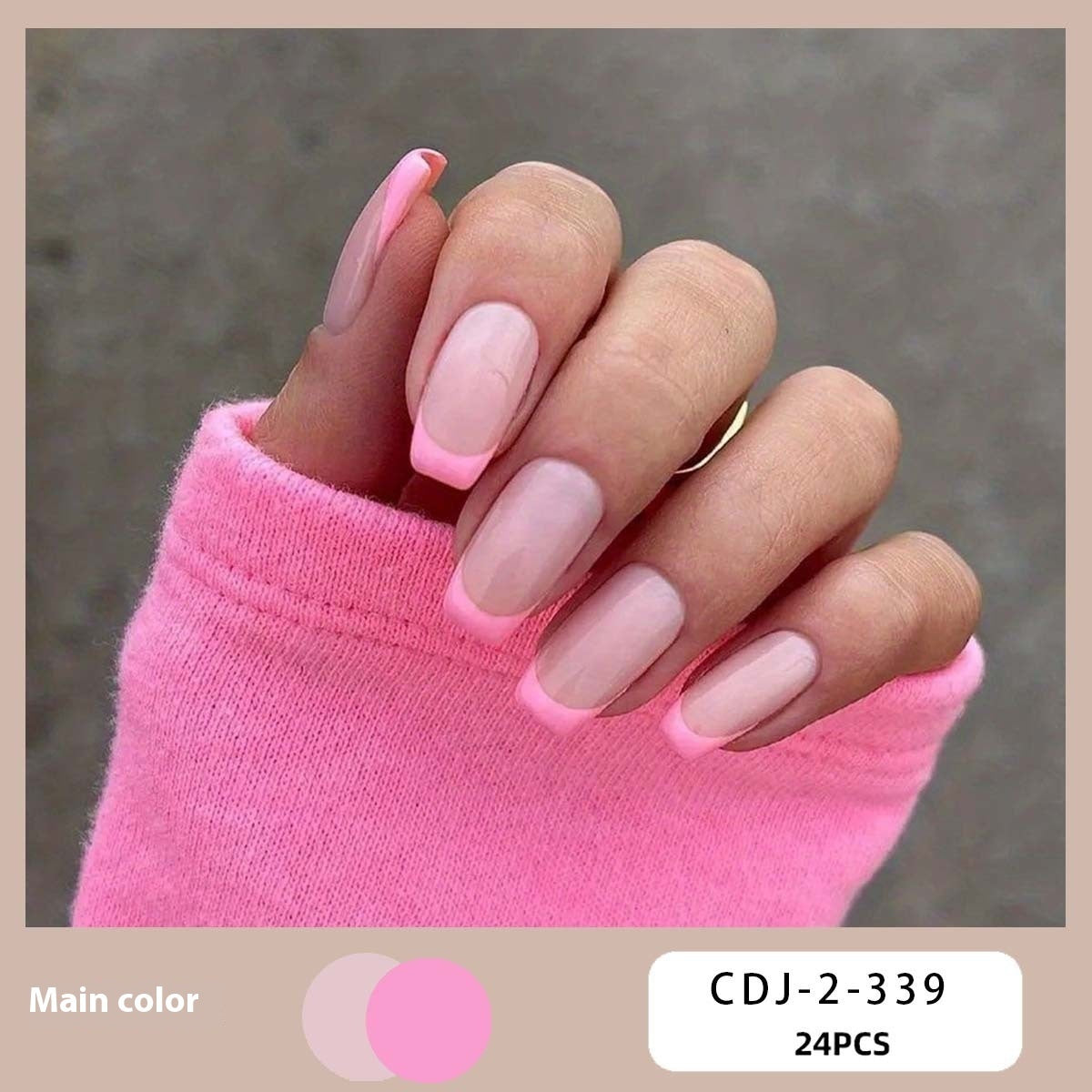 Women's European, American And French Style Pieces Fake Nail Patch