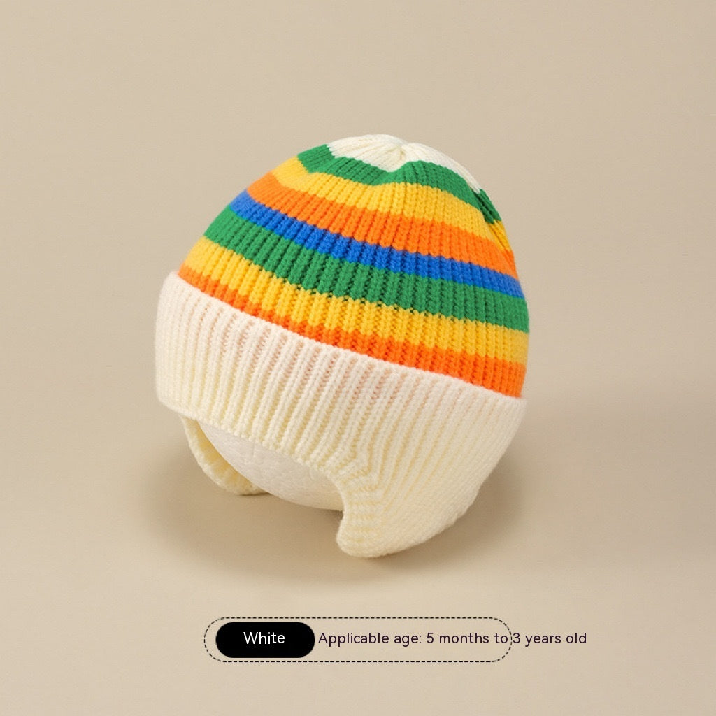 Girls' Knitted Wool Keep Warm Earmuffs Hat