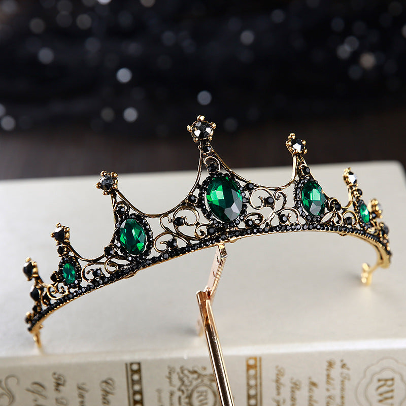 Vintage Black Luxury Crown Bridal Headwear