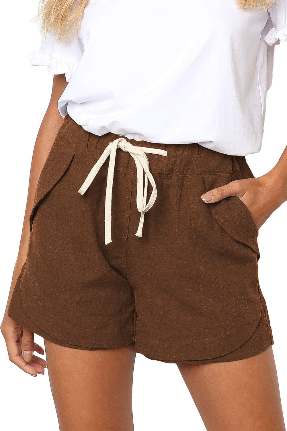 Casual Tencel Women's High Waist Tie Loose Wide Leg Pants