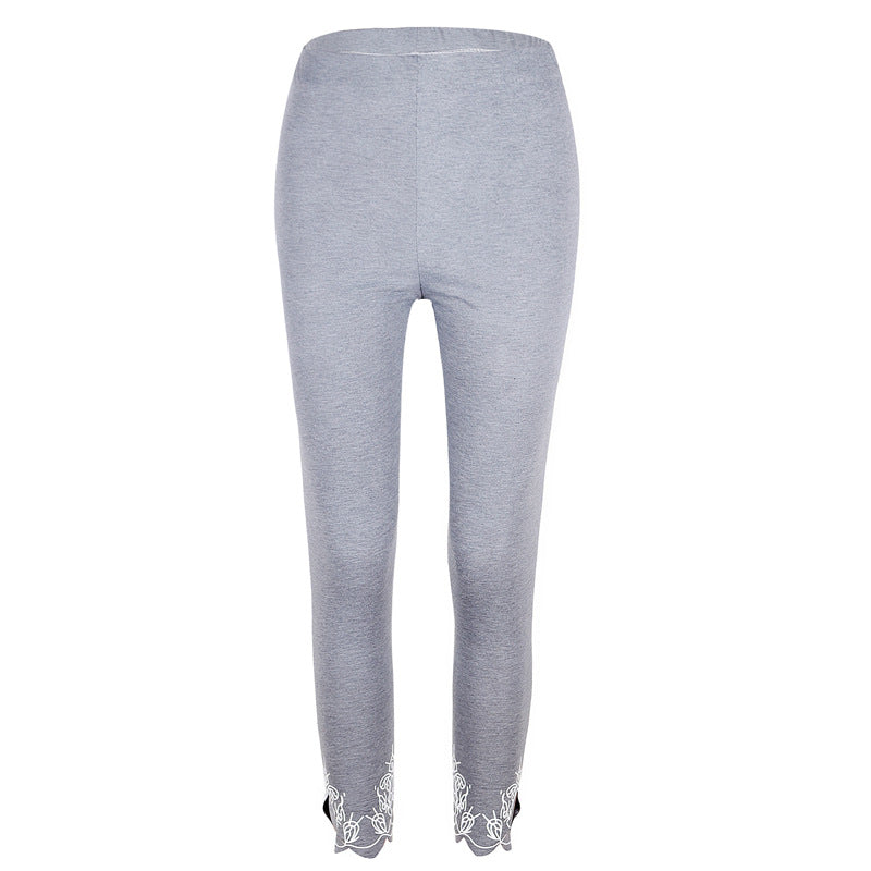 Slim Slimming Printed Cropped Trousers