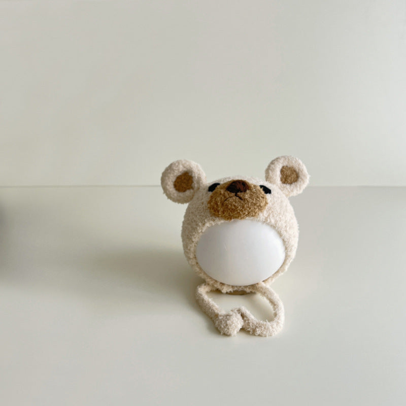 Plush Bear Baby Wool Hat