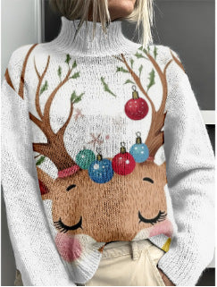 Dameuldtrøje Mode Personlighed Rullekrave Sweater