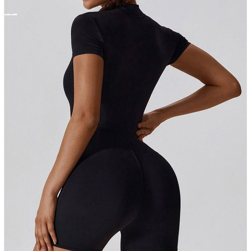 Womens Tight-fitting Dance And Fitness One-piece Shorts