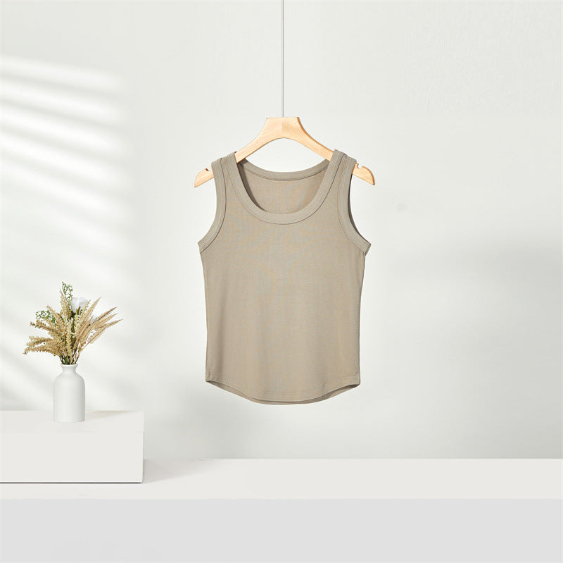 Seamless All-match U-neck Vest Spring And Summer Bottoming Shirt
