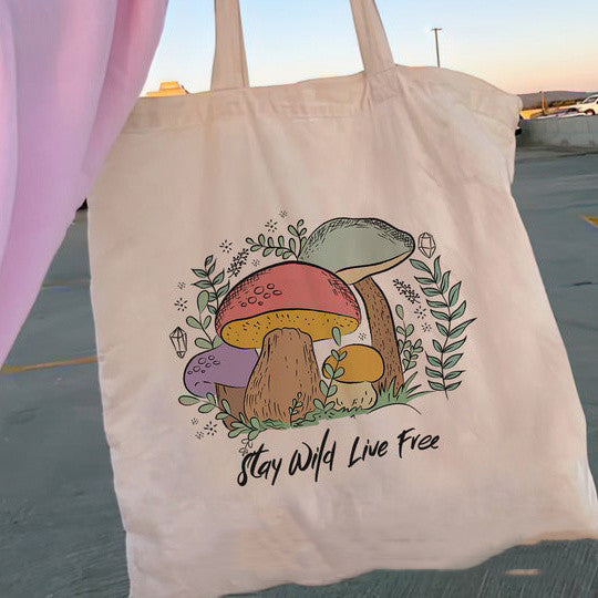 Floral Women Canvas Tote Bag Girl Reu