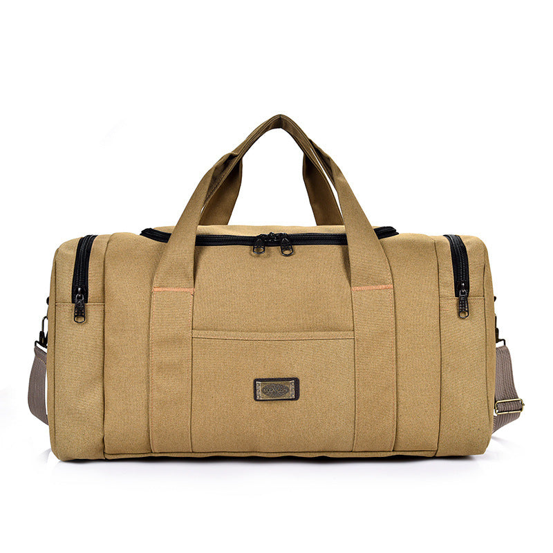 Encrypted Canvas Minimalism Large Capacity Long-distance Handbag