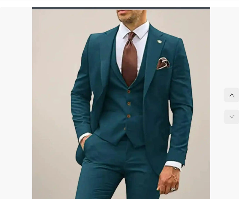 Men's Fashion Casual Slim Suit Three Pieces
