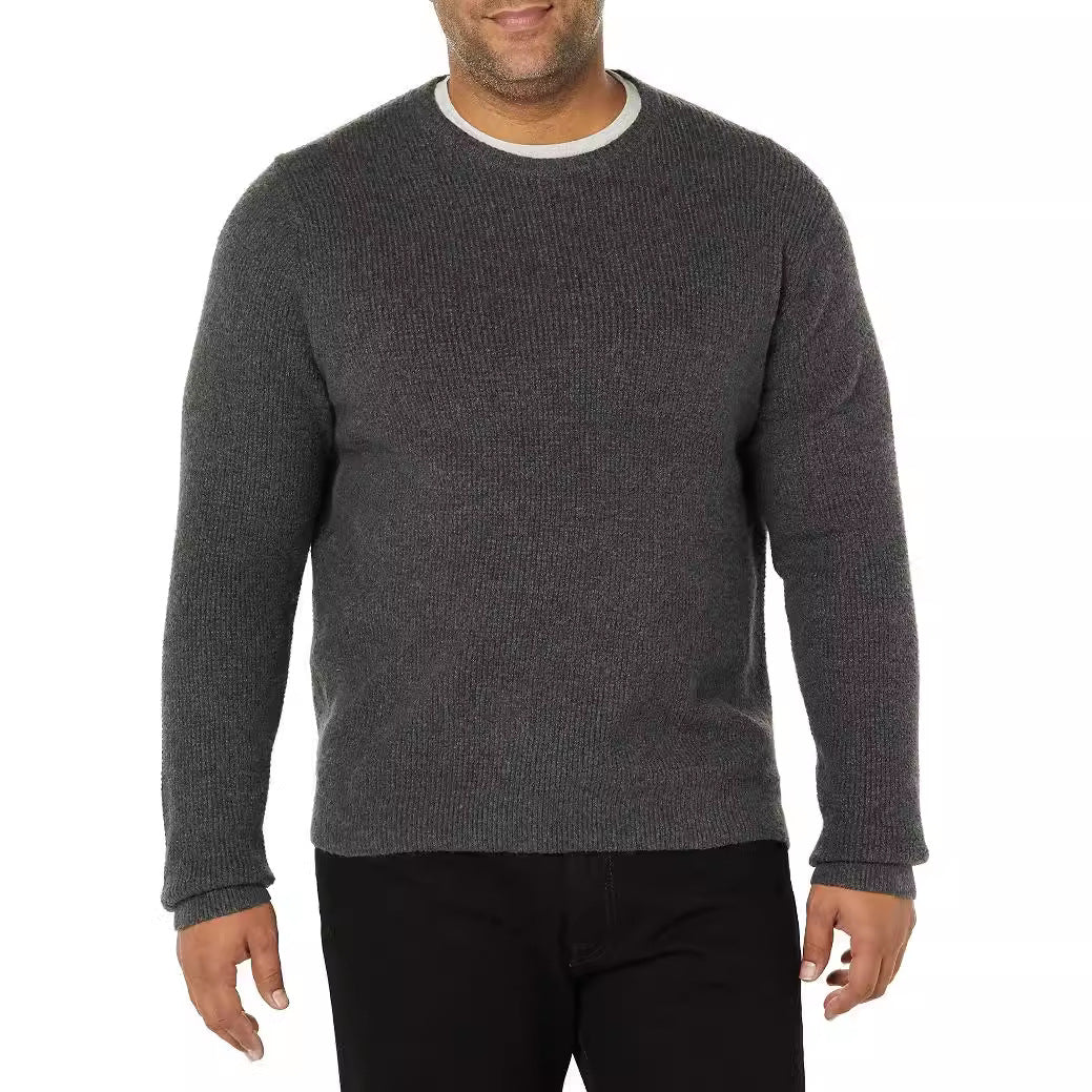 Crew Neck Casual Men's Sweater Loose Pullover Knitwear