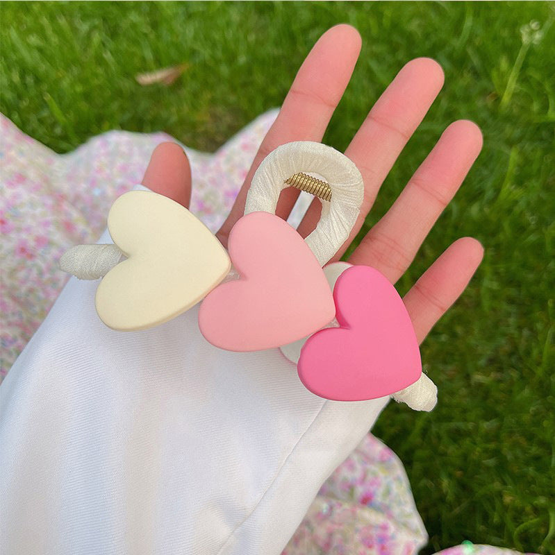 Mori Style Simple Gradient Love Heart-shaped Hairpin