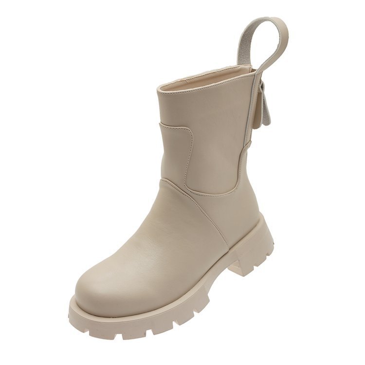 Fashion Zipper Mid-tube Platform Martin Boots