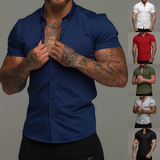 Muscle Men's Fitness Shirt Short Sleeve