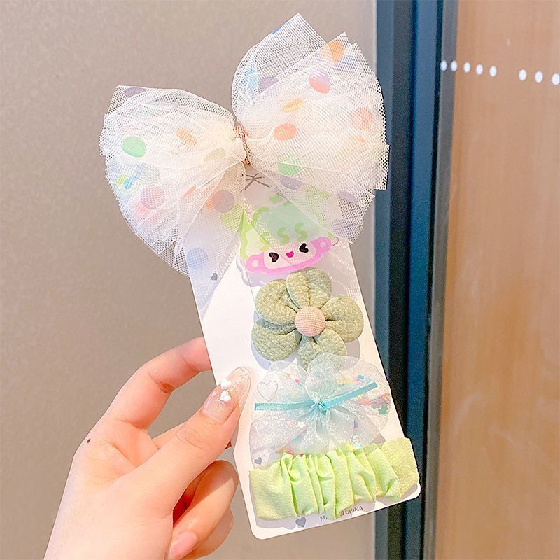 Princess Style Cute Girls Bow Hairpin Set