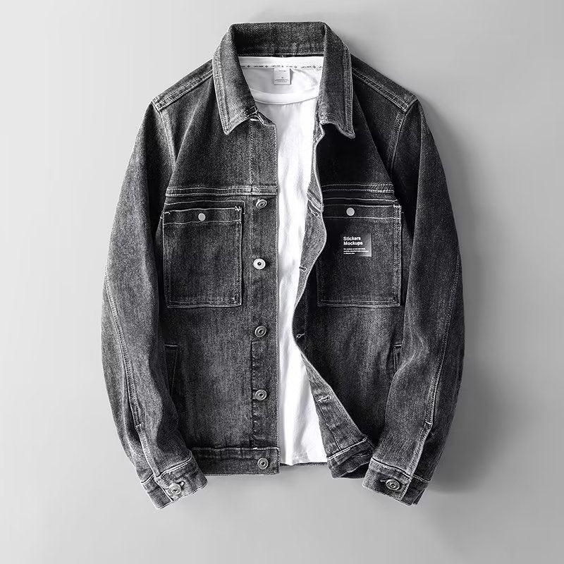 Forår og sommer nye denimjakker til mænd retro flot koreansk stil jakke