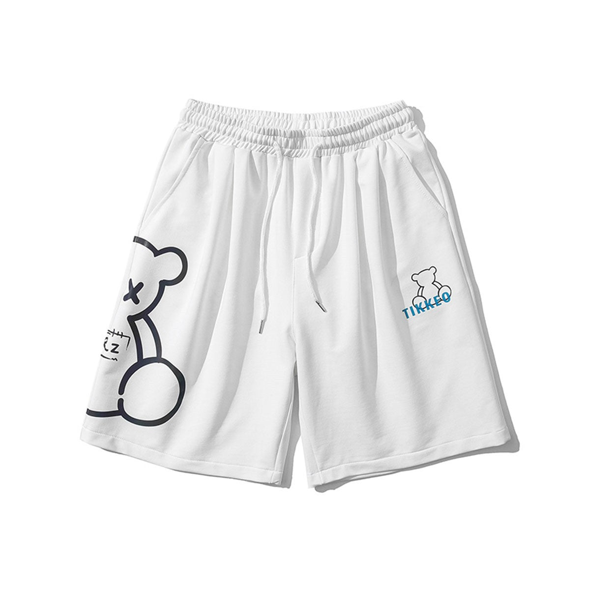 High-waisted Casual Sports Pants Loose Wide Leg Five-point Pants