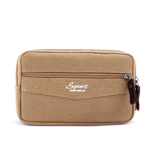 Ground Spread Belt Bag Men's Multifunctional Large Capacity  6.5 Inch