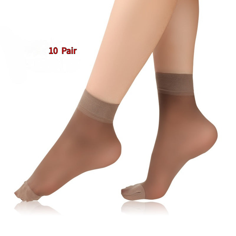 Wear-resistant Snag-proof Velvet Toe-reinforced Non-slip Seamless Short Tights