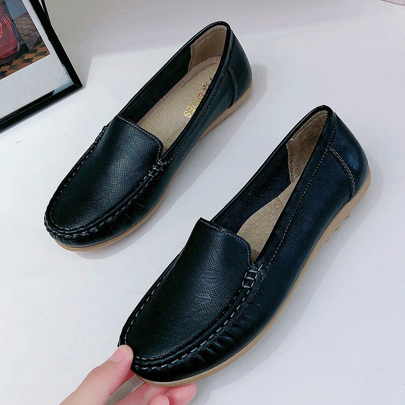 Beef Tendon Soft Bottom Working Flat Non-slip Maternity Shoes