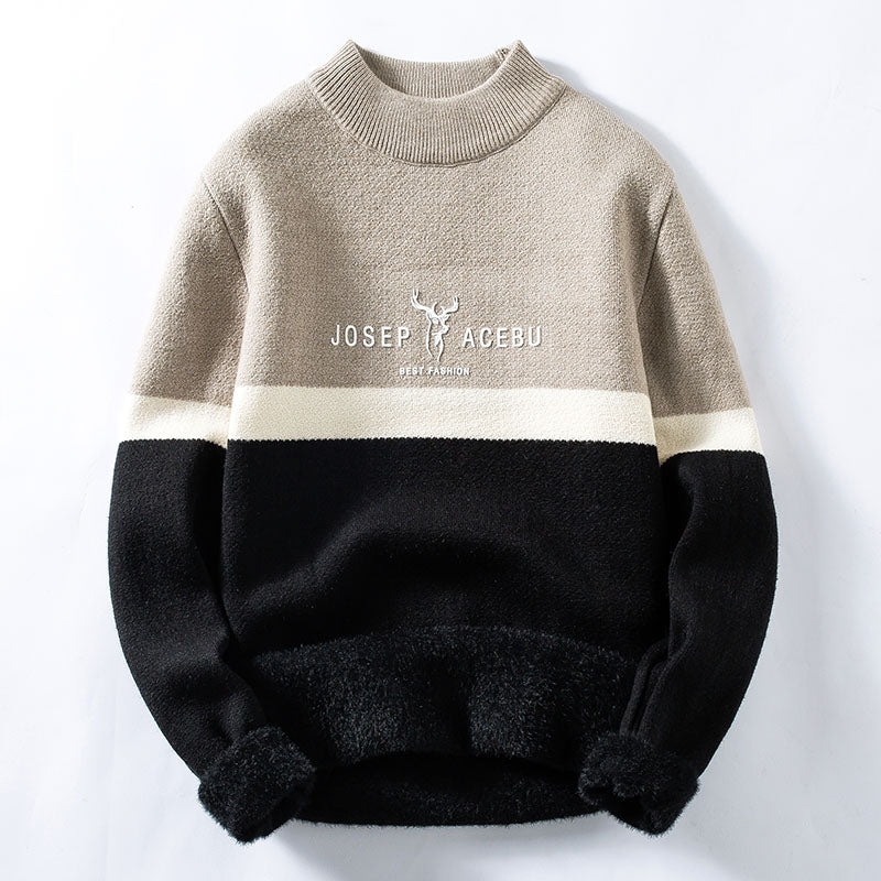 Knitted Thick Plus Velvet Warm Sweater