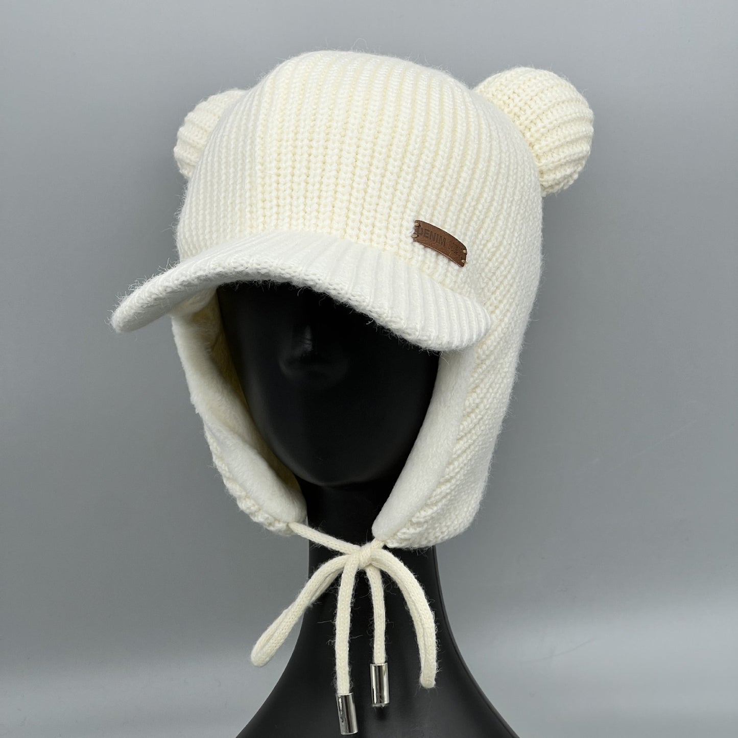 Women's Small Bear Ears Warm Woolen Hat