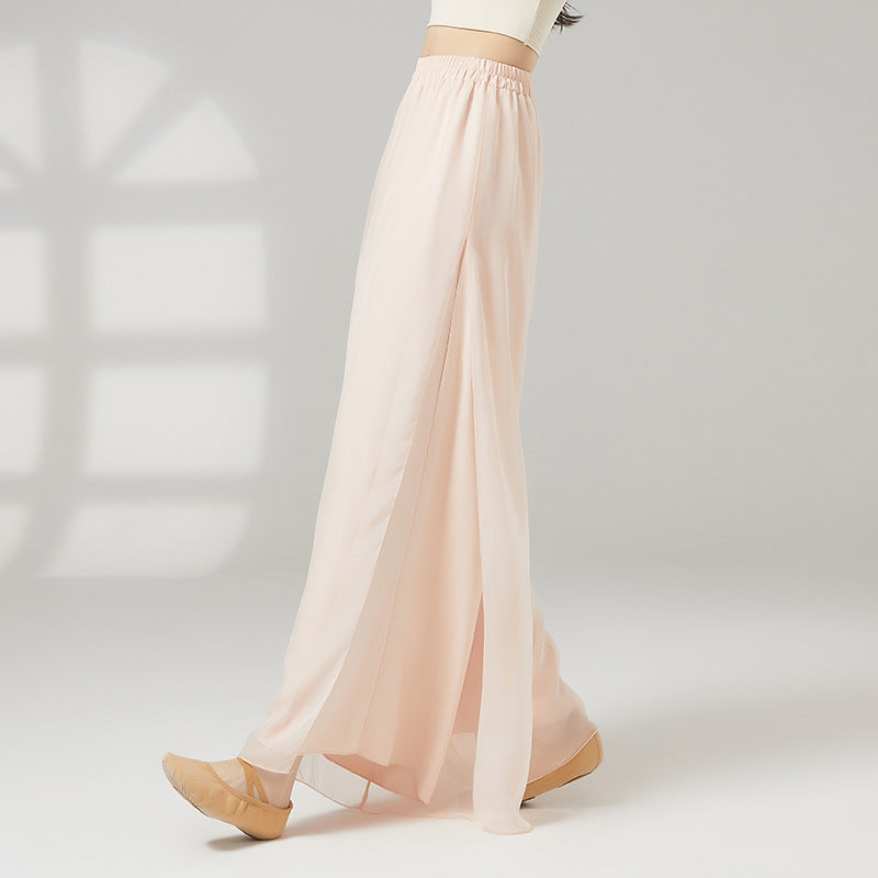 Womens Loose-fit Chiffon Pants For Classical Dance, Chinese-style