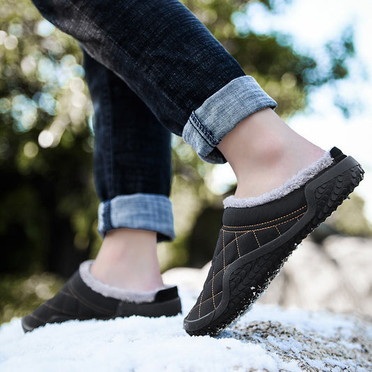Winter Bag And Casual Home Two-wear Cotton Slippers