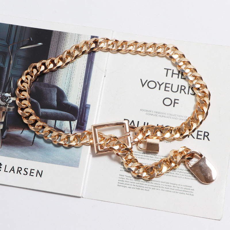 Thick Chain Belt Ladies Western Accessories Ins Fashionable