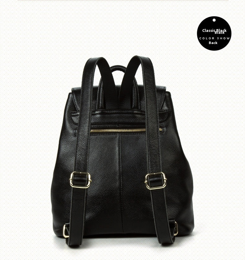 European And American Fashion Genuine Leather Women's Backpack