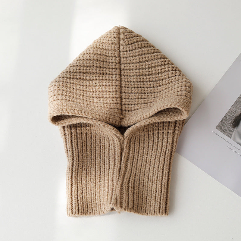 Warm Neck Wrap Wool Hat