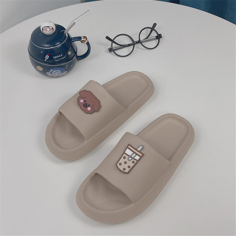 Indoor Wear Light Cute Soft Bottom Household One-word Slippers