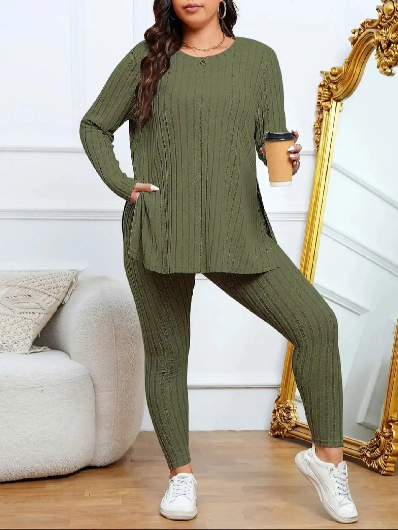 Plus Size Women's Suit Regular Sleeve