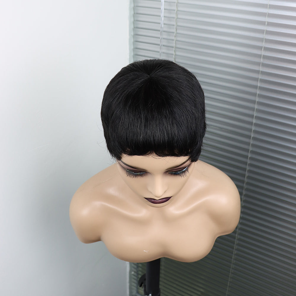 Women's Short Black Curly Hair Cover