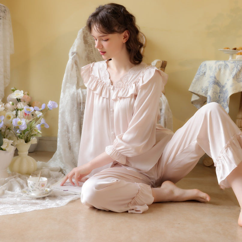 Luxurious Laid-back Long-sleeve And Long-pants Set