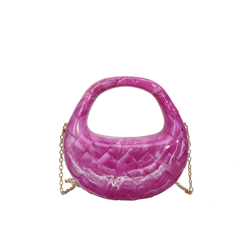 Dumpling   Bag Women's Fashion Rhombus Dinner Bag