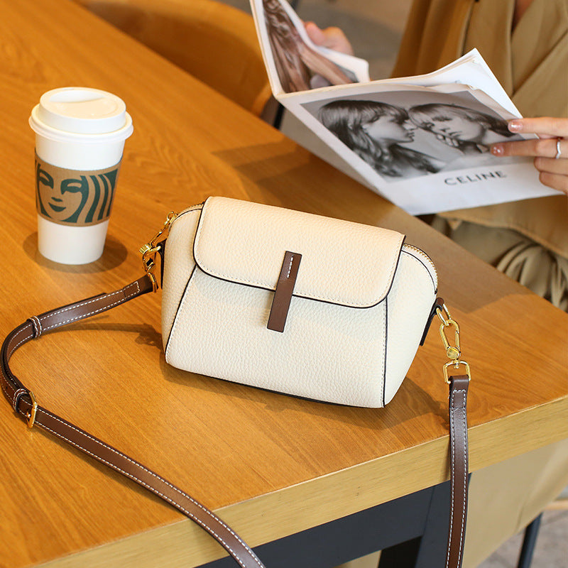 Women's Fashionable And Versatile Head Layer Cowhide Shoulder Crossbody Bag