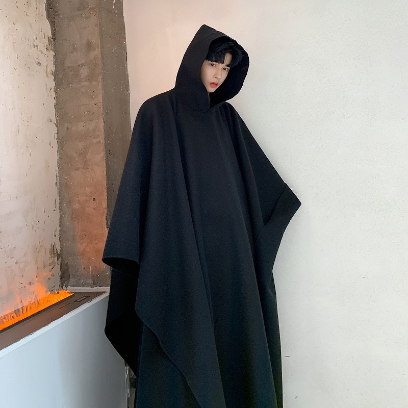 Dark Wind Loose Bat-style Cape Jacket Men's Hip-hop Fashion Casual Windbreaker