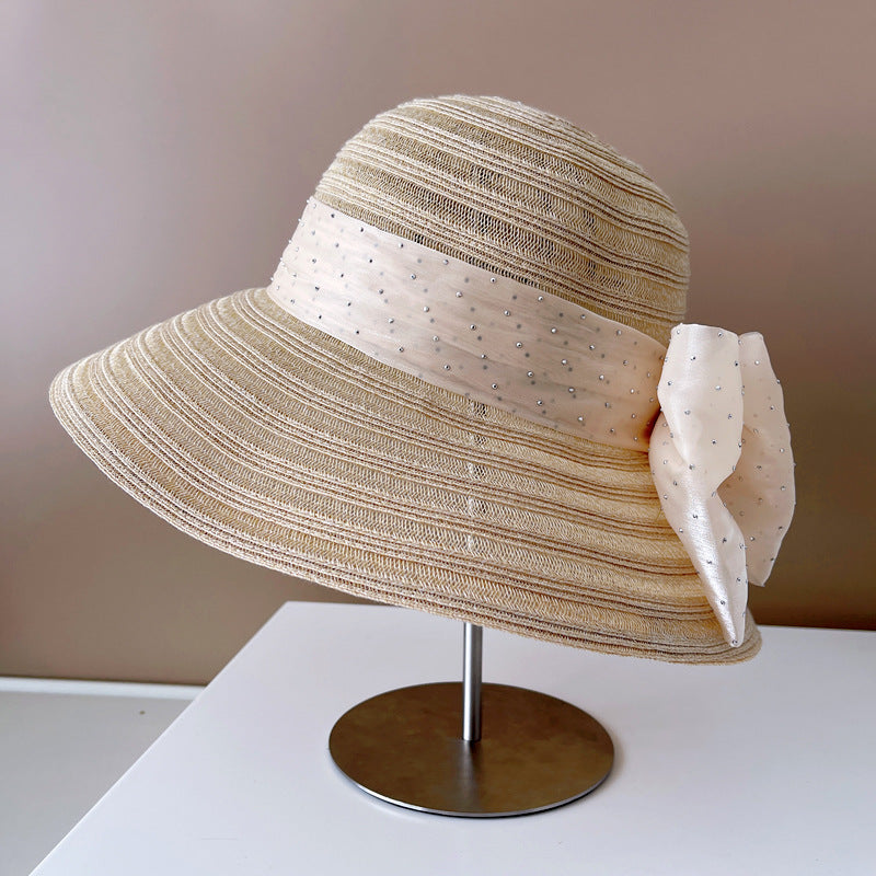 Women's Summer Breathable Sun Protection Light Imitation Linen Straw Hat