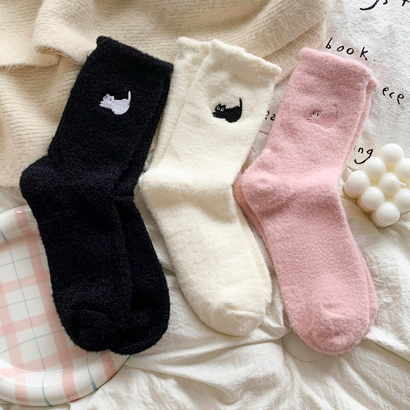 Women's Thick Thickened Plus Velvet Warm Mid-calf Length Socks