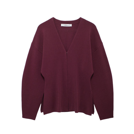 European And American Style Women's Temperament V-neck Long Sleeve Shirt A- Line Skirt Outfit