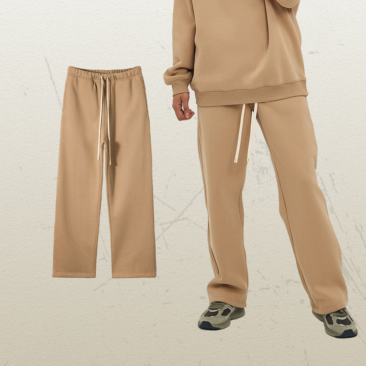 Women's Straight Velvet Solid Color Loose Sports And Leisure Trousers