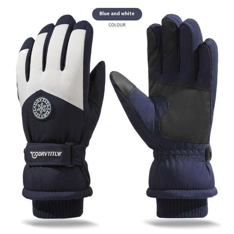 Skiing Gloves Winter Touch Screen Motorcycle Fleece-lined Warm